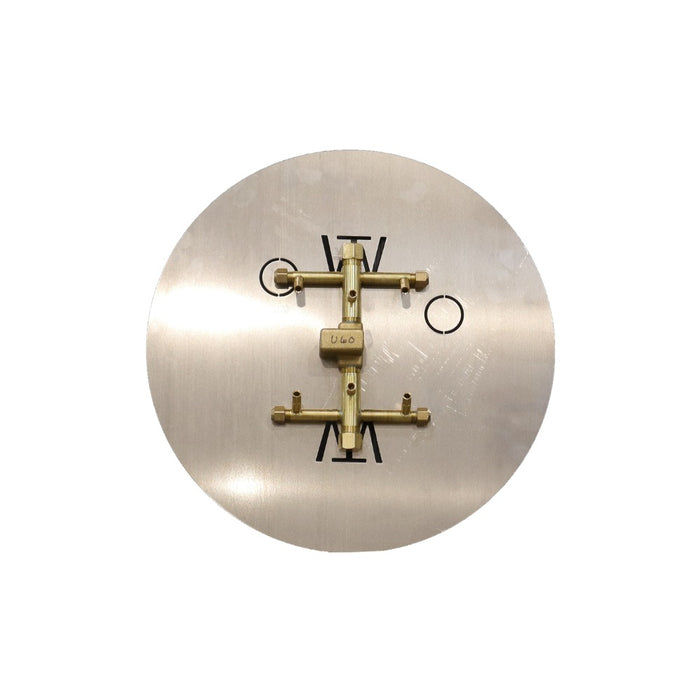 Warming Trends U60 60K BTU round CROSSFIRE brass burner kit with circular plate