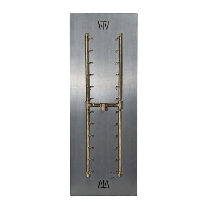 Warming Trends UH240 240K BTU H-Style CROSSFIRE Brass Burner Kit with Plate Fitted