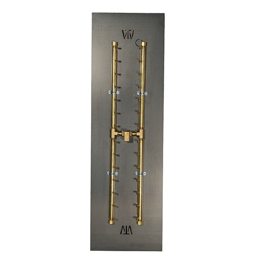 Warming Trends UH300 300K BTU H-Style CROSSFIRE Brass Burner Kit with Plate Fitted