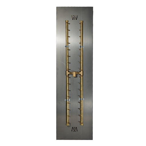 Warming Trends UH340 340K BTU H-Style CROSSFIRE Brass Burner Kit with Plate Fitted