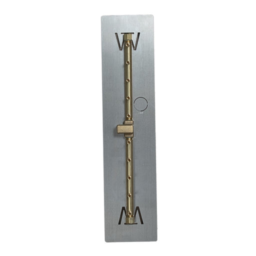 Warming Trends UL110 110K BTU Linear CROSSFIRE Brass Burner Kit with Plate Fitted