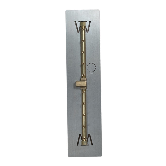 Warming Trends UL110 110K BTU Linear CROSSFIRE Brass Burner Kit with Plate Fitted