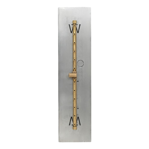 Warming Trends UL130 130K BTU Linear CROSSFIRE Brass Burner Kit with Plate Fitted
