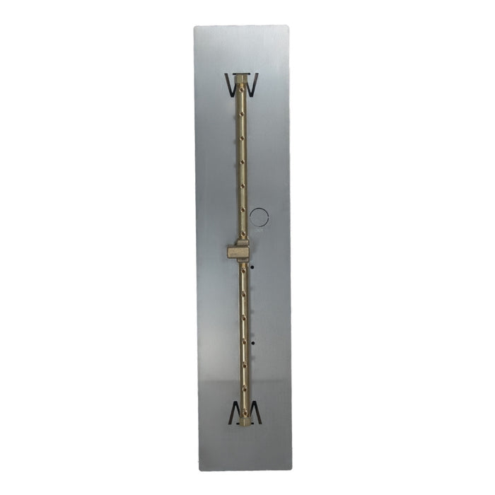 Warming Trends UL150 150K BTU Linear CROSSFIRE Brass Burner Kit with Plate Fitted