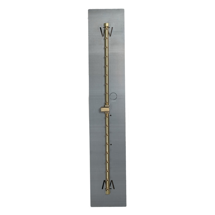 Warming Trends UL190 190K BTU Linear CROSSFIRE Brass Burner Kit with Plate Fitted