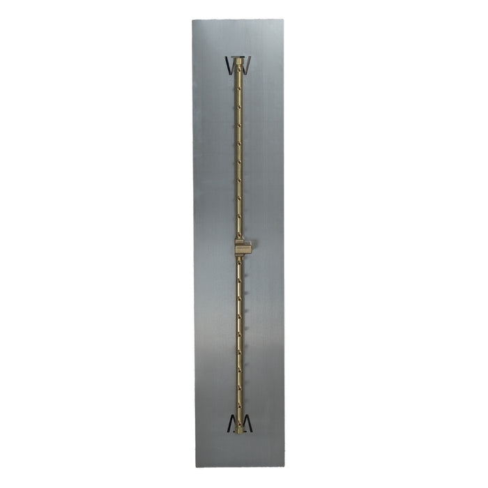 Warming Trends UL210 210K BTU Linear CROSSFIRE Brass Burner Kit with Plate Fitted