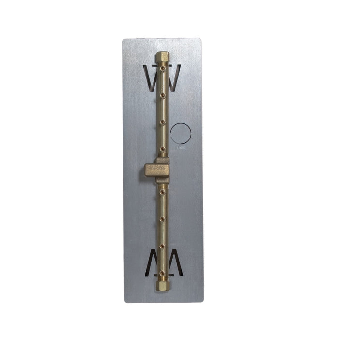 Warming Trends UL90 90K BTU Linear CROSSFIRE Brass Burner Kit with Plate Fitted