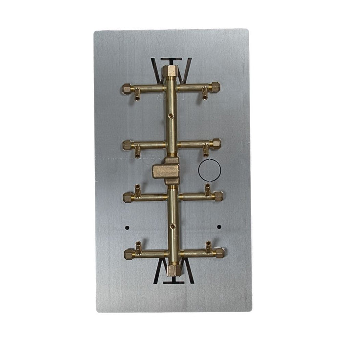 Warming Trends UT110 110K BTU Tree-Style CROSSFIRE Brass Burner Kit with Plate Fitted
