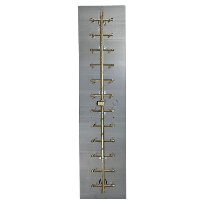 Warming Trends UT350 350K BTU Tree-Style CROSSFIRE Brass Burner Kit with Plate Fitted