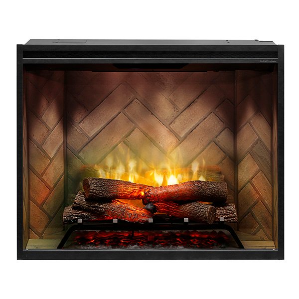  Dimplex Revillusion36_Portrait Built-In Firebox Herringbone Face on White Background